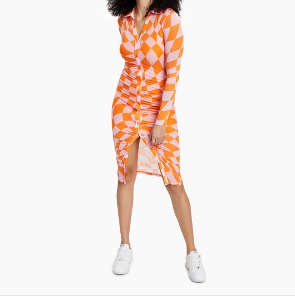 Bar III Mesh Bodycon Midi Dress - Picture 1 of 5